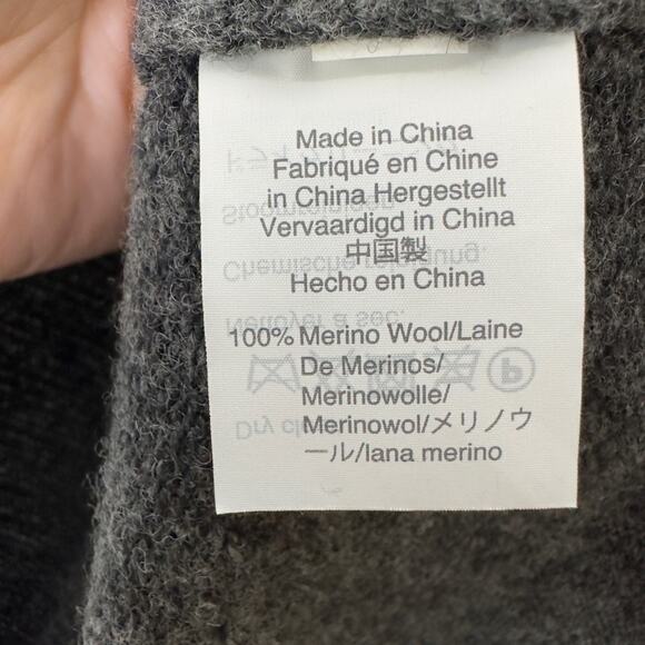 Madewell Boat Neck Button Women's XXS Sweater Dress Tunic Gray 100% Merino Wool - Picture 5 of 5